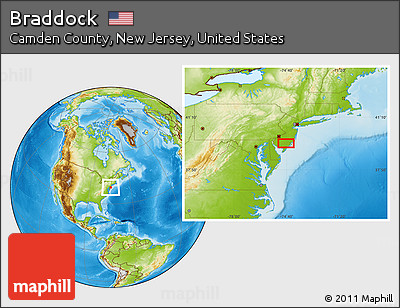 Physical Location Map of Braddock