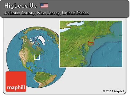 Satellite Location Map of Higbeeville