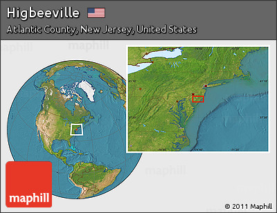 Satellite Location Map of Higbeeville