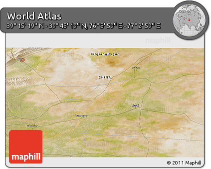 Satellite 3D Map of the Area around 39° 30' 19" N, 76° 34' 29" E