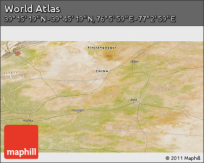 Satellite 3D Map of the Area around 39° 30' 19" N, 76° 34' 29" E