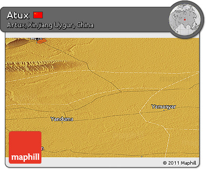 Physical Panoramic Map of Atux
