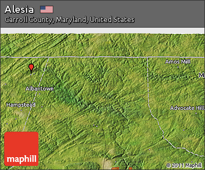 Satellite 3D Map of Alesia