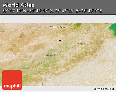 Satellite 3D Map of the Area around 39° 30' 19" N, 78° 16' 30" E