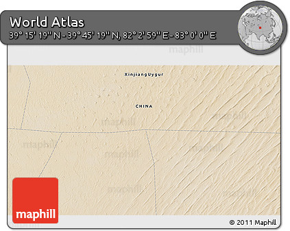 Satellite 3D Map of the Area around 39° 30' 19" N, 82° 31' 30" E
