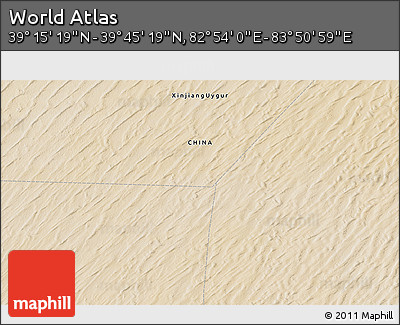 Satellite 3D Map of the Area around 39° 30' 19" N, 83° 22' 30" E
