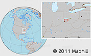 Gray Location Map of the area around 39° 30' 19" N, 84° 4' 29" W