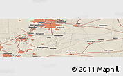 Shaded Relief Panoramic Map of the area around 39° 30' 19" N, 84° 4' 29" W
