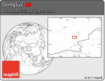 Blank Location Map of Donglük