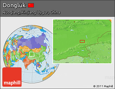 Political Location Map of Donglük
