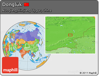 Political Location Map of Donglük