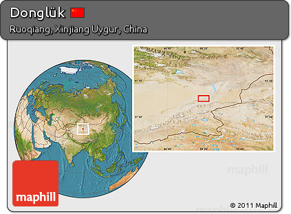 Satellite Location Map of Donglük