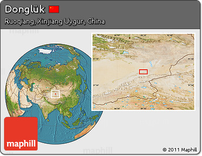 Satellite Location Map of Donglük