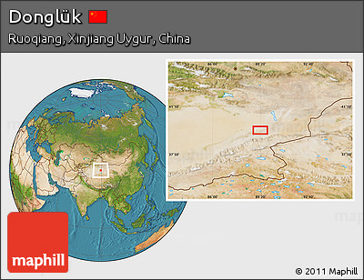 Satellite Location Map of Donglük