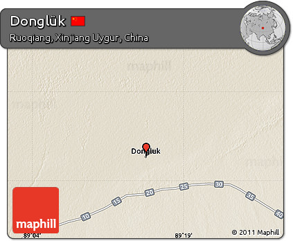 Shaded Relief Map of Donglük