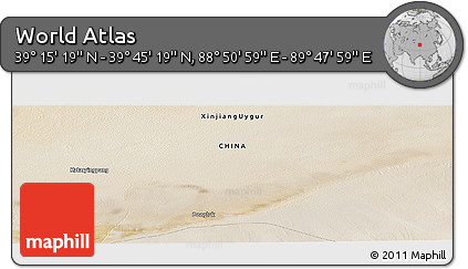 Satellite Panoramic Map of the Area around 39° 30' 19" N, 89° 19' 29" E