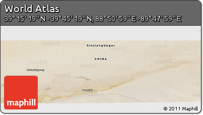 Satellite Panoramic Map of the Area around 39° 30' 19" N, 89° 19' 29" E