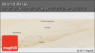 Satellite Panoramic Map of the Area around 39° 30' 19" N, 89° 19' 29" E