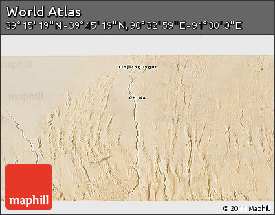 Satellite 3D Map of the Area around 39° 30' 19" N, 91° 1' 30" E