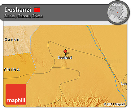 Political 3D Map of Dushanzi