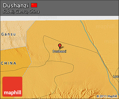 Political 3D Map of Dushanzi