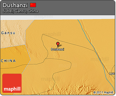 Political 3D Map of Dushanzi