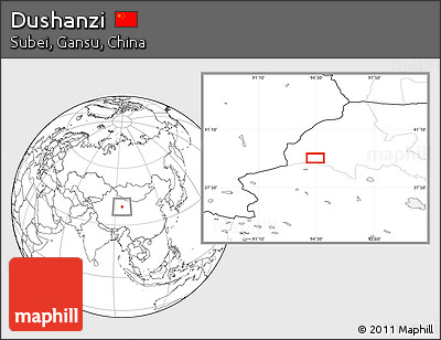 Blank Location Map of Dushanzi