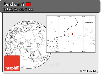 Blank Location Map of Dushanzi