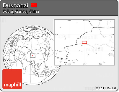 Blank Location Map of Dushanzi