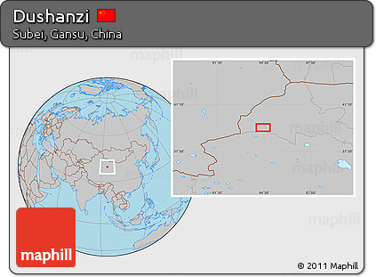 Gray Location Map of Dushanzi