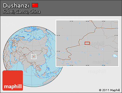 Gray Location Map of Dushanzi