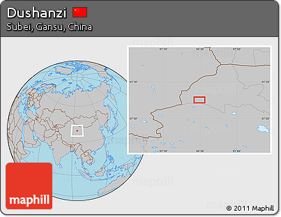 Gray Location Map of Dushanzi