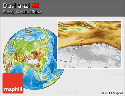 Physical Location Map of Dushanzi