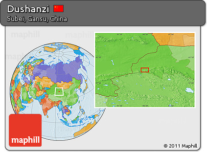 Political Location Map of Dushanzi