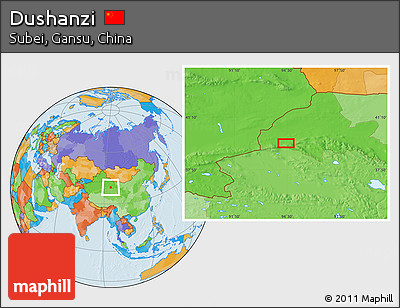 Political Location Map of Dushanzi