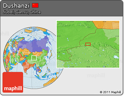 Political Location Map of Dushanzi