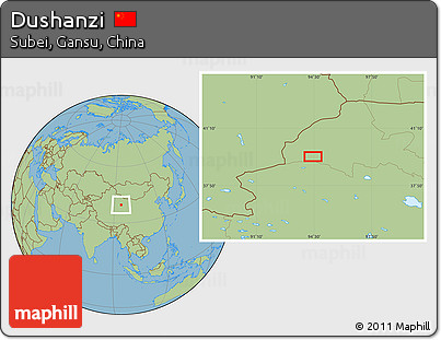Savanna Style Location Map of Dushanzi