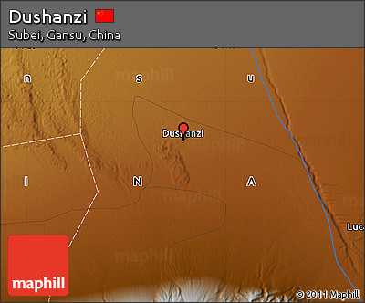 Physical Map of Dushanzi