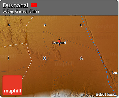 Physical Map of Dushanzi