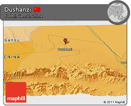 Political Panoramic Map of Dushanzi
