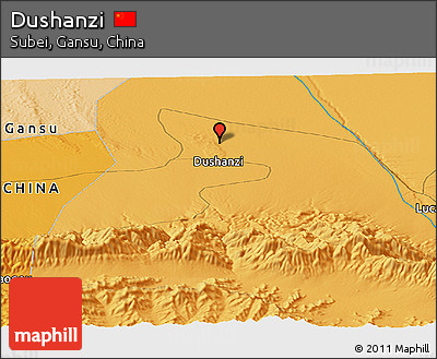 Political Panoramic Map of Dushanzi