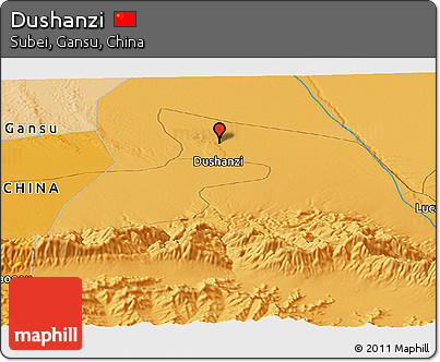 Political Panoramic Map of Dushanzi