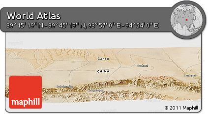 Satellite Panoramic Map of the Area around 39° 30' 19" N, 94° 25' 30" E