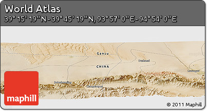 Satellite Panoramic Map of the Area around 39° 30' 19" N, 94° 25' 30" E