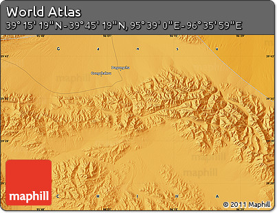 Political Map of the Area around 39° 30' 19" N, 96° 7' 30" E