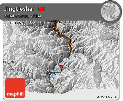 Physical 3D Map of Jingtieshan
