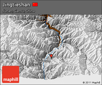 Physical 3D Map of Jingtieshan