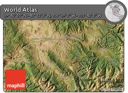 Satellite Map of the Area around 39° 57' 6" N, 106° 10' 30" W