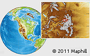 Physical Location Map of the area around 39° 57' 6" N, 107° 1' 30" W