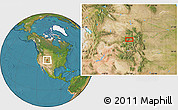 Satellite Location Map of the area around 39° 57' 6" N, 107° 1' 30" W
